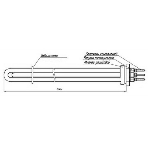 Трубчатый нагревательный элемент (ТЭН) нерегулируемый SDM T 3 кВт