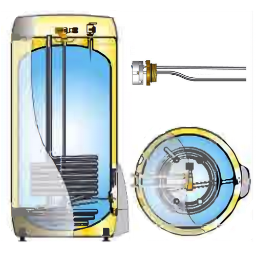 Водонагреватель комбинированного нагрева OSO Saga 2.0 Coil S2C 300/1x230В+1,1м2