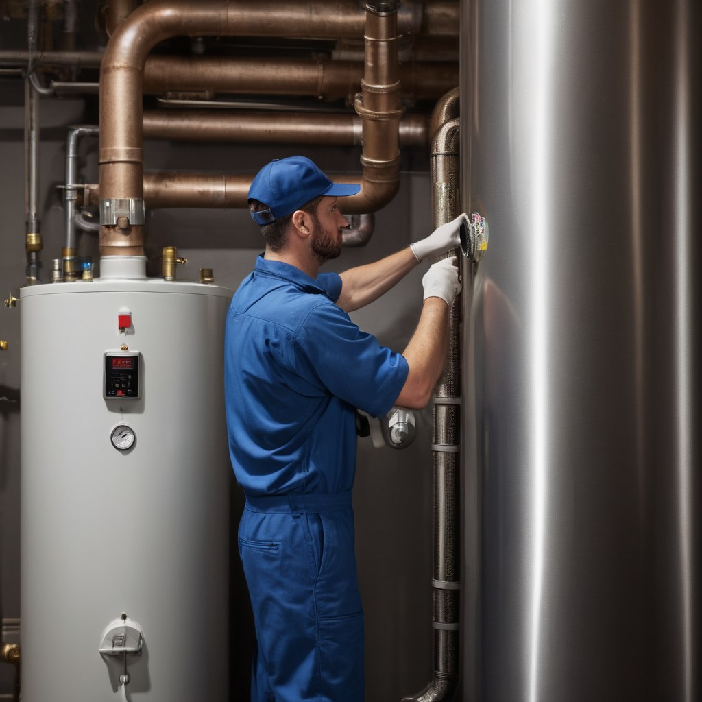 Монтаж промышленных водонагревателей